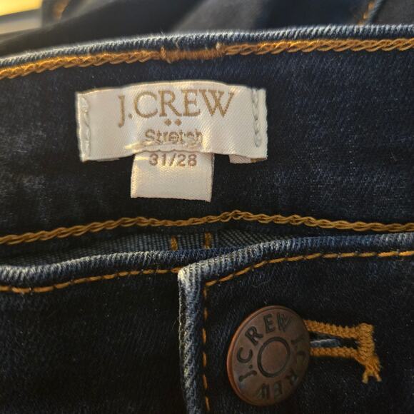 J Crew Factory Store Womens Jeans Size 28/31 Waist Dark Wash Skinny Leg Mid Rise - Picture 3 of 3
